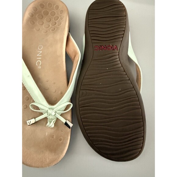 VIONIC BELLA THONG SANDALS 8 Wide Pastel MINT Womens Flip Flops - Picture 1 of 5